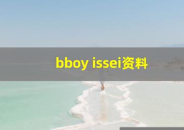 bboy issei资料